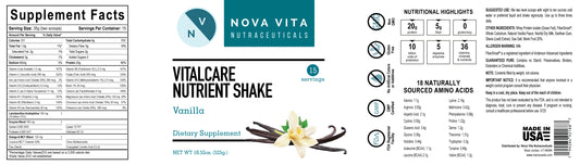 VitalCare Nutrient Shake Vanilla***BACK ORDERED*** Will Ship Nov 15th